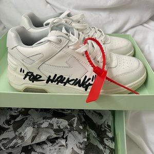 Off white/ red tag/made for walking logo